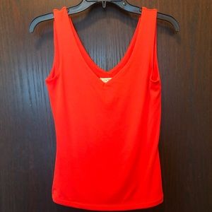 Caché Double V-Neck Stretchy Sleeveless Tank Top